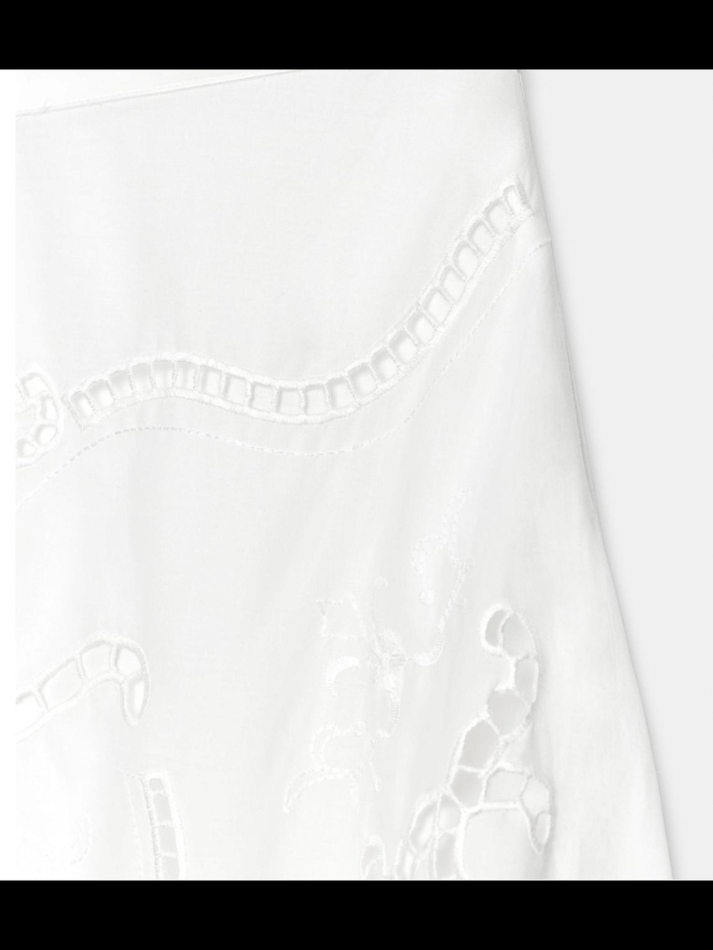White Eyelet Midi Skirt